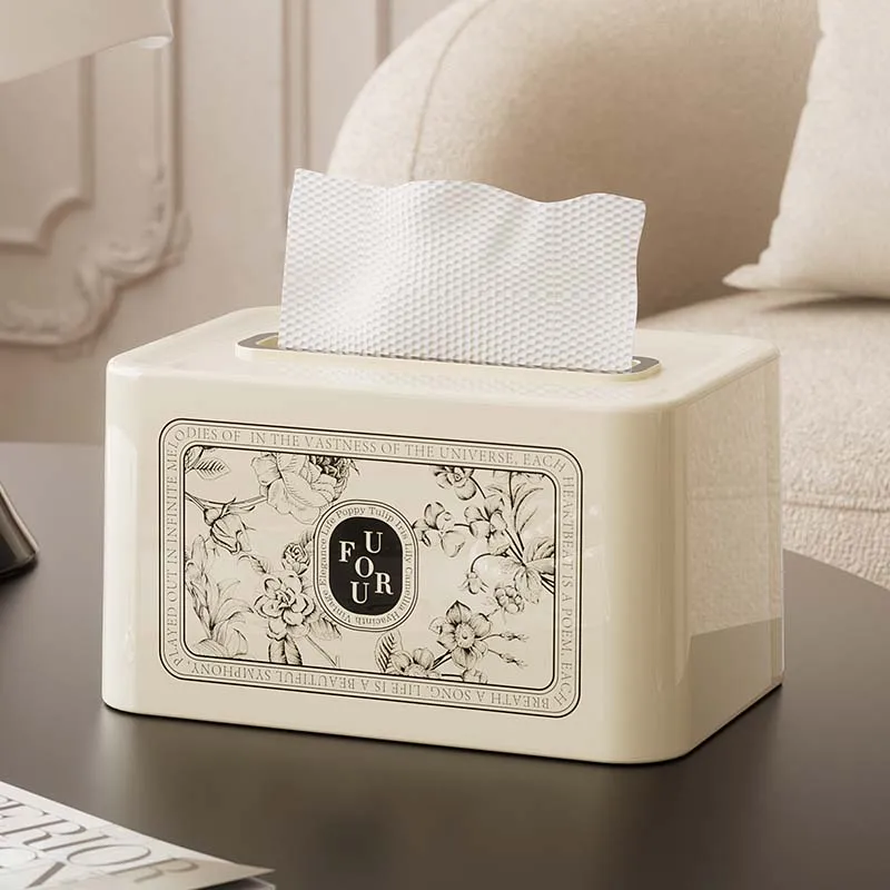 Tissue box living room light luxury home dining table creative cute art advanced sense tea table decoration paper box