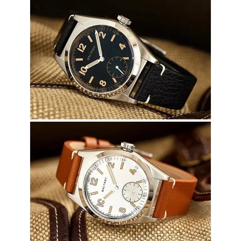 Bubbleback Retro Homage Watches 36mm Gold Case Luminous Dial Vintage Microbrand 100M Waterproof Quartz Dress Watches