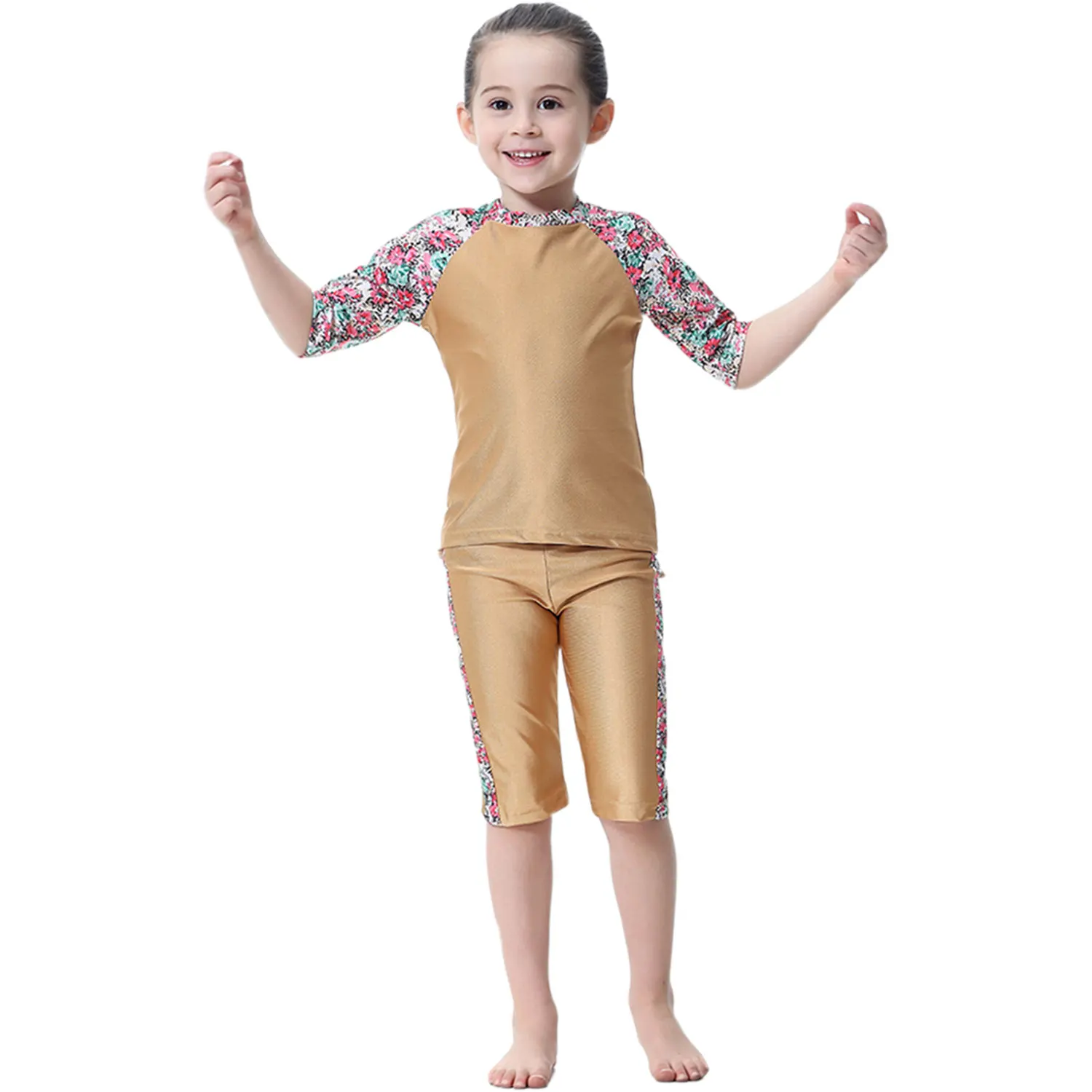 Traje de baño musulmán de nailon de secado rápido, top y shorts - imagen 5