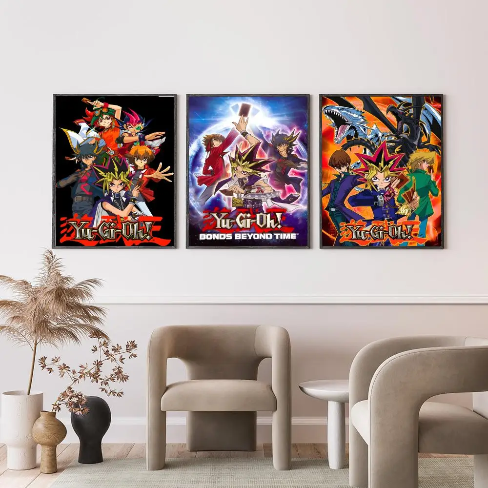 Y-Yugioh Trading C-Card Game Poster HD Versátil Decoração de parede à prova d'água autoadesiva perfeita para qualquer quarto e presente ideal