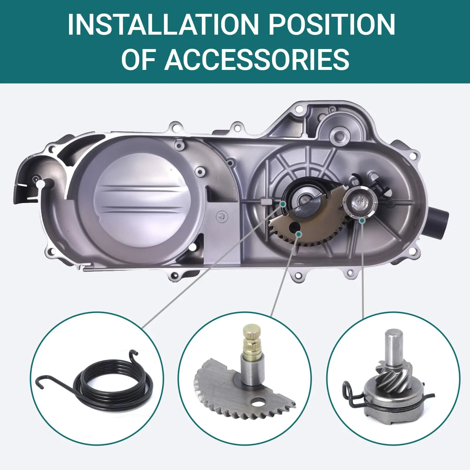 Embrague de Arranque Bendix para Motores GY6 49CC 50CC, Compatible con Motores Chinos GY6 de 4 Tiempos 139QMA 139QMB, para ATV, Go Karts, Scooters y Ciclomotores como Taotao
