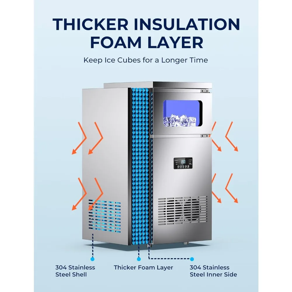 HAOYUNMA-máquina de hielo para hacer hielo, capacidad de almacenamiento de hielo de 36 libras/24H, con actualización, Independiente