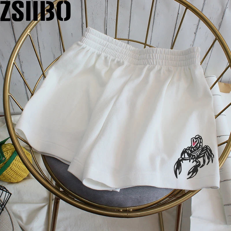 Elastic waist casual beach party size sports shorts female summer female shorts Shorts Y2k Sweet, cool and cute pattern