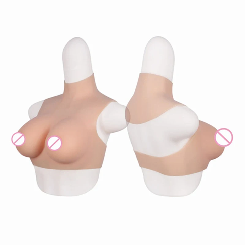 

Silicone Crossdresser Breast Forms Full With cotton gel Fake Boobs Drag Queen Breastplate Enhancer Shemale Cosplay Transgenders