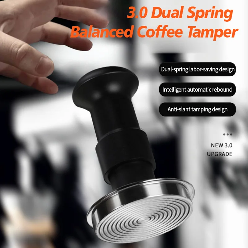 OANKR 51mm 58mm Espresso Tamper Premium Calibrated 30lb Spring Loaded Stainless Steel Tamper for Barista Home Coffee Accessories