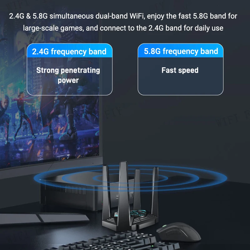 WALRAM WiFi 6E AX3000 USB WiFi محول USB3.0 بلوتوث 5.2 ثنائي النطاق 2.4G & 5G WiFi بطاقة الشبكة استقبال دونغل ل Win10/11 #4