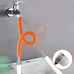 Bathroom Faucet Extension Tube Adjust Free Bending Splashproof Water Tap Pipe Kitchen Sink Faucet Splash Proof Foaming Mouth