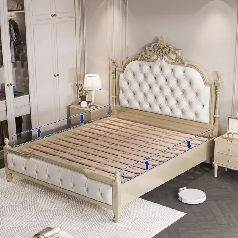 Luxury Queen Bed Kids Double King High End Headboard Twin Double Bed Modern Boys Letti Matrimoniali Furniture For Bedroom