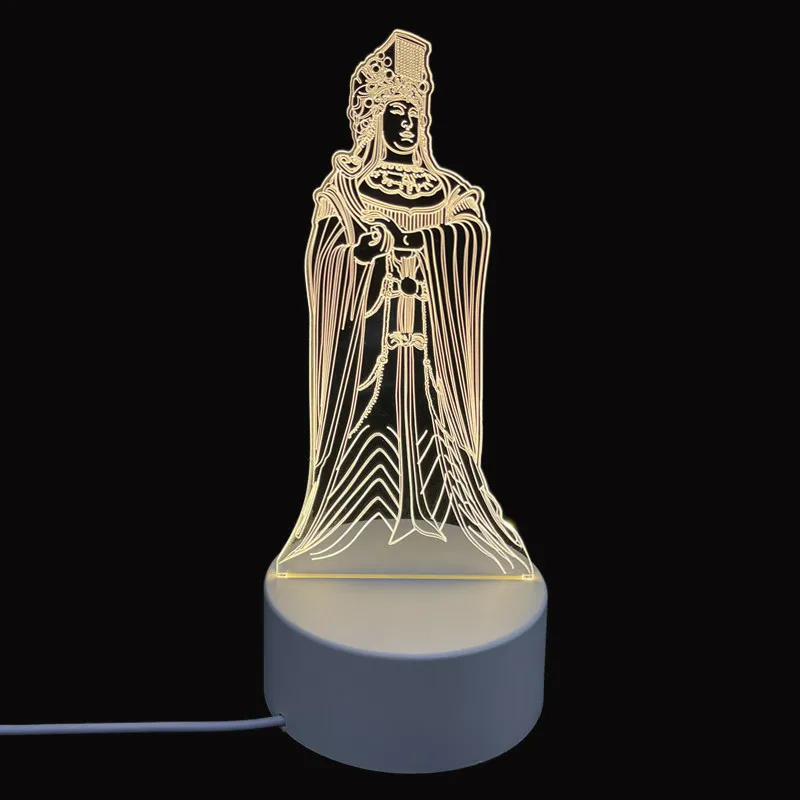 Small Night Lamp Sanqing Jiutian Xuan Female Mazu Land Bixia Yuanjun Taiji Decoration Doumu Yuanjun Jade Emperor