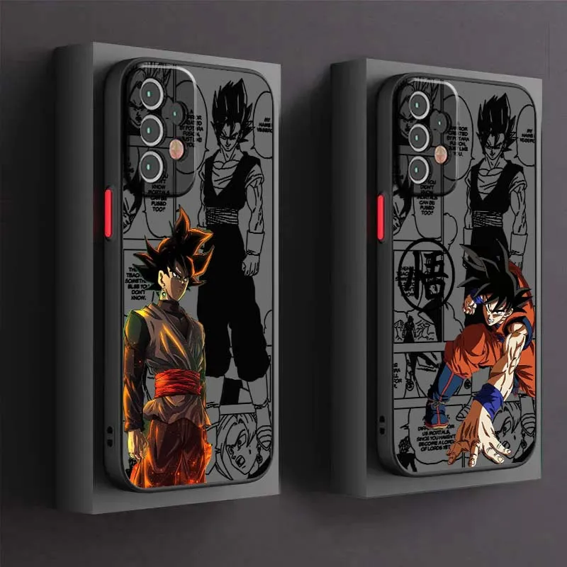 

Dragon Ball Comic Cool Hot For Samsung S25 S24 S23 S22 S21 S20 S10 S9 Ultra Plus Edge FE 5G Frosted Translucent Phone Case