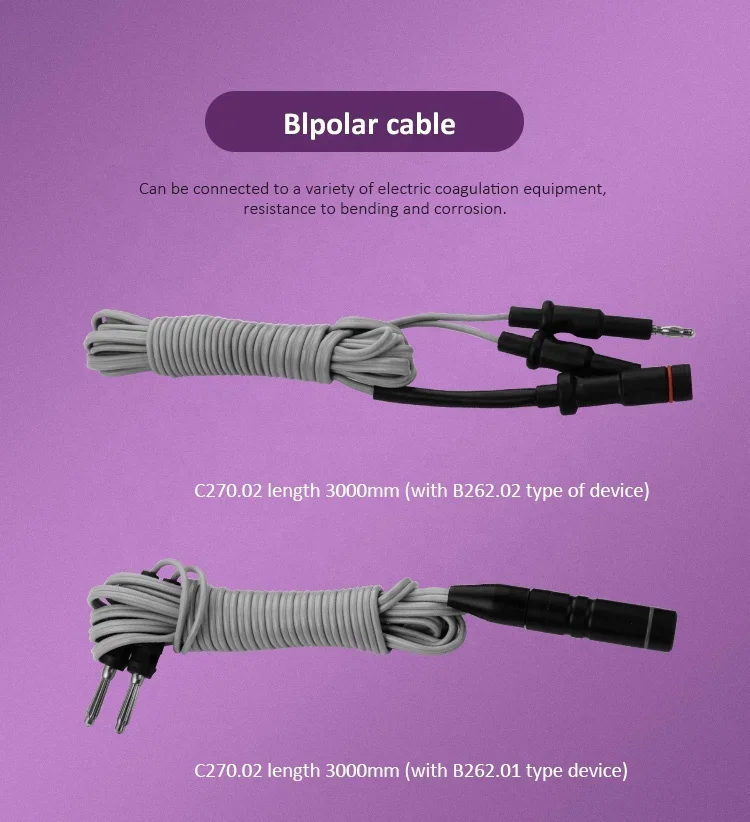 Bipolar kabel für bipolare Koagulation zange laparoskopische chirurgische Instrumenten länge 3000mm