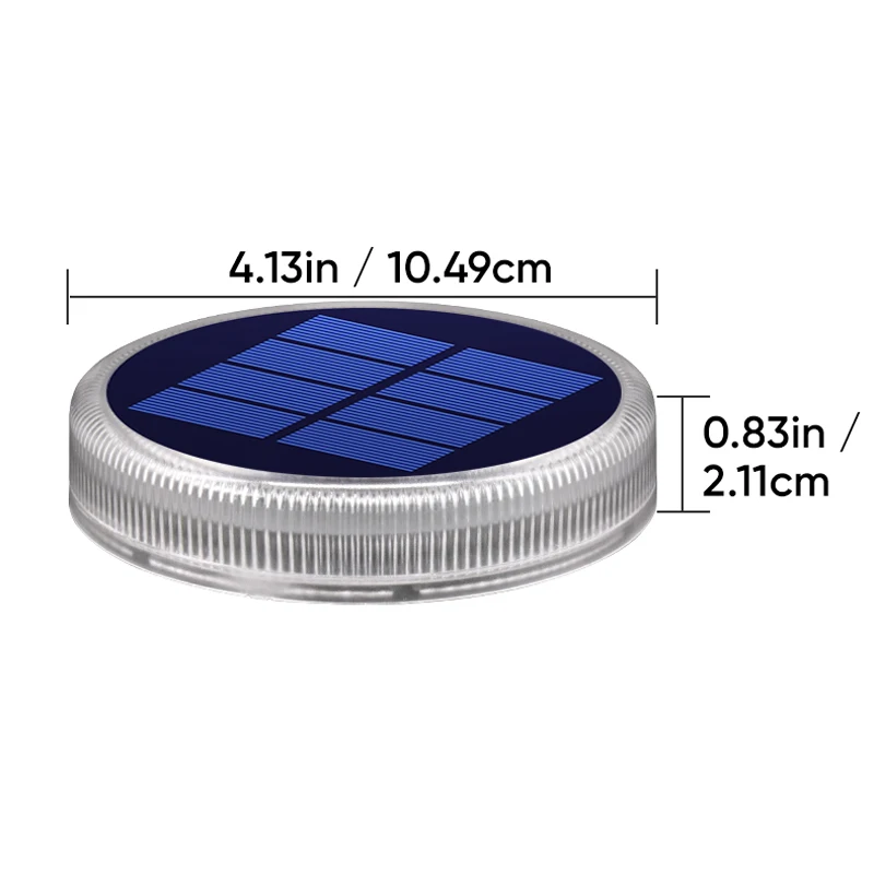 Solar LED Outdoor Deck Lights IP68 Waterproof Garden Step Lighting Auto On/Off Stairs Patio Pathway Yard Fence Wall Lamp