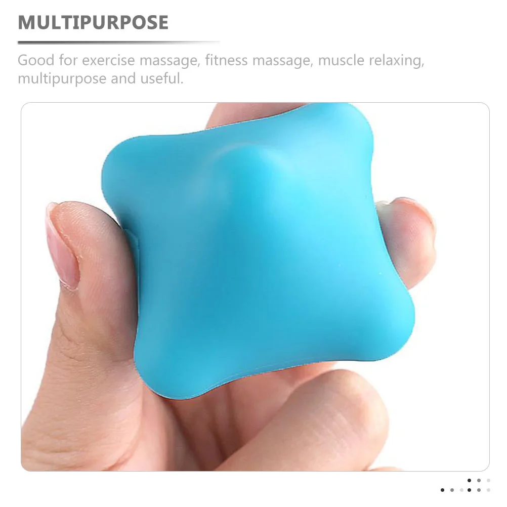 

Silicone Massage Ball for Hand Feet Neck Exercise Fitness Relaxing Muscles Blue One Size Small Design Useful Gift Women Men