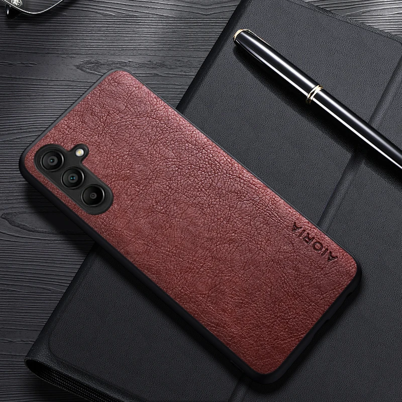 حافظة لهاتف سامسونج جالاكسي A56 A16 A26 بتصميم بسيط من الجلد الفاخر لهاتف سامسونج جالاكسي A36