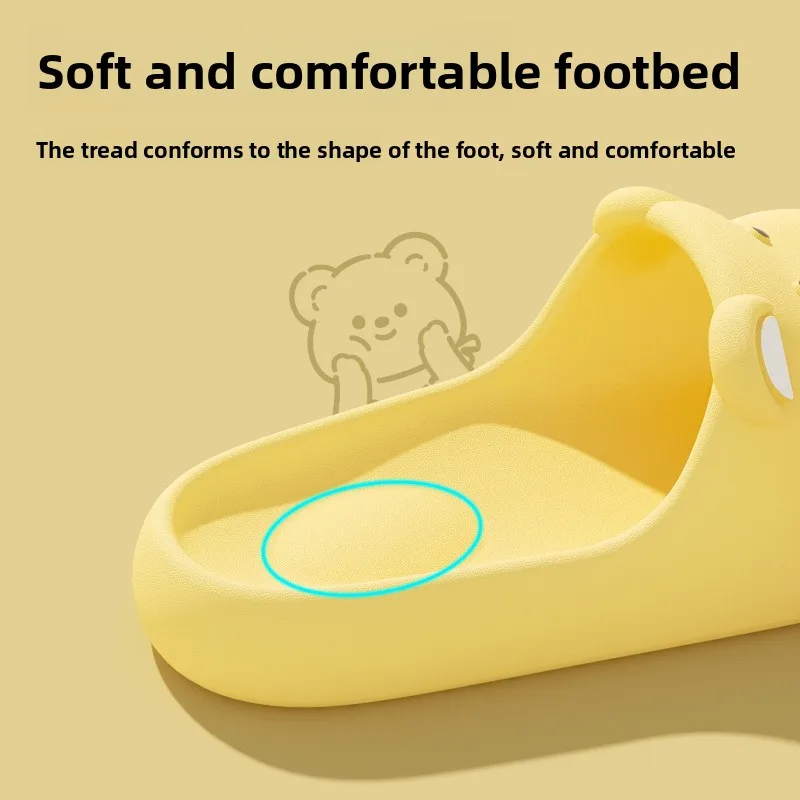 Unisex EVA Bear Cartoon Home Slippers Soft Comfort Cozy Indoor House Shoes Lightweight Non Slip Slippers for Adult Men Women view 3