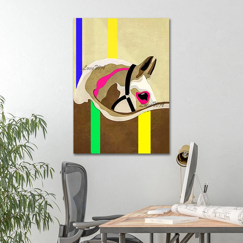 

Современная стена с изображением лошади, акриловые картины маслом животных, безрамные, оптовая продажа абстрактной картины, рулон холста