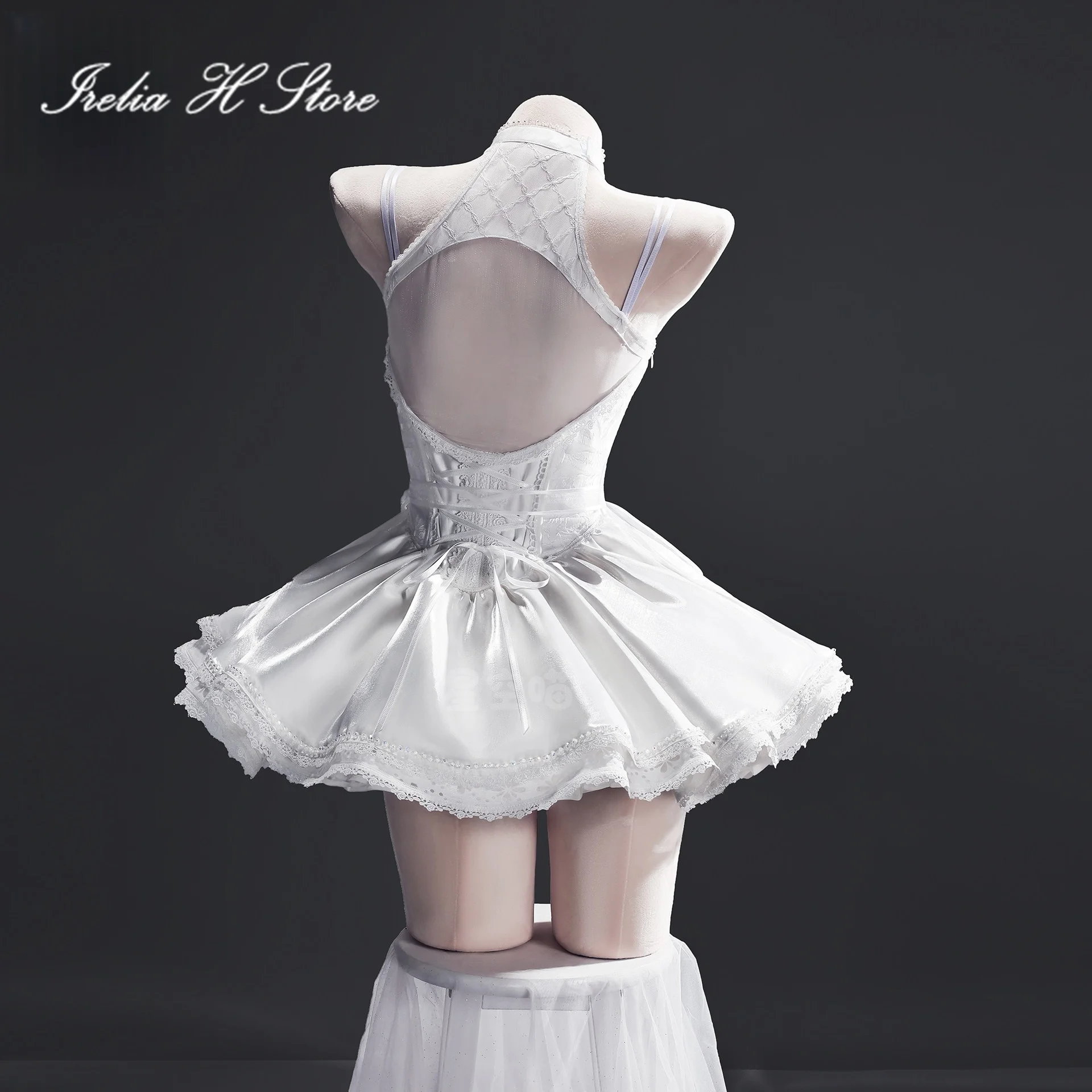 Irelia H Anime Ni Alice‌ kke Cosplay Costume Alice‌ White Dress For women Halloween Costume