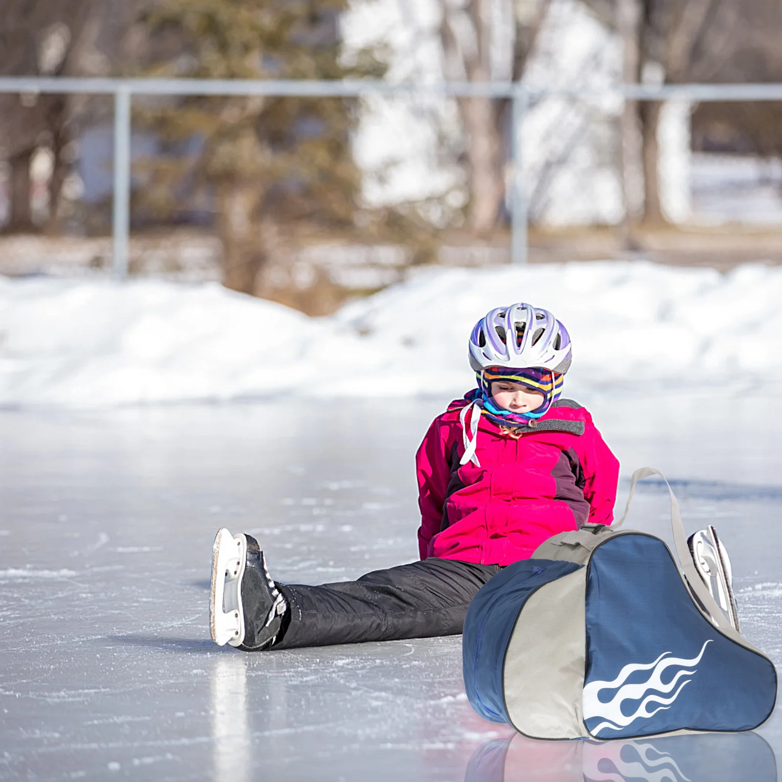 Rollschuhe, dreieckige Tasche, robuster Griff, tragbare Skate-Aufbewahrungstasche für Eislaufen, Eiskunstlauf, Rollschuhe