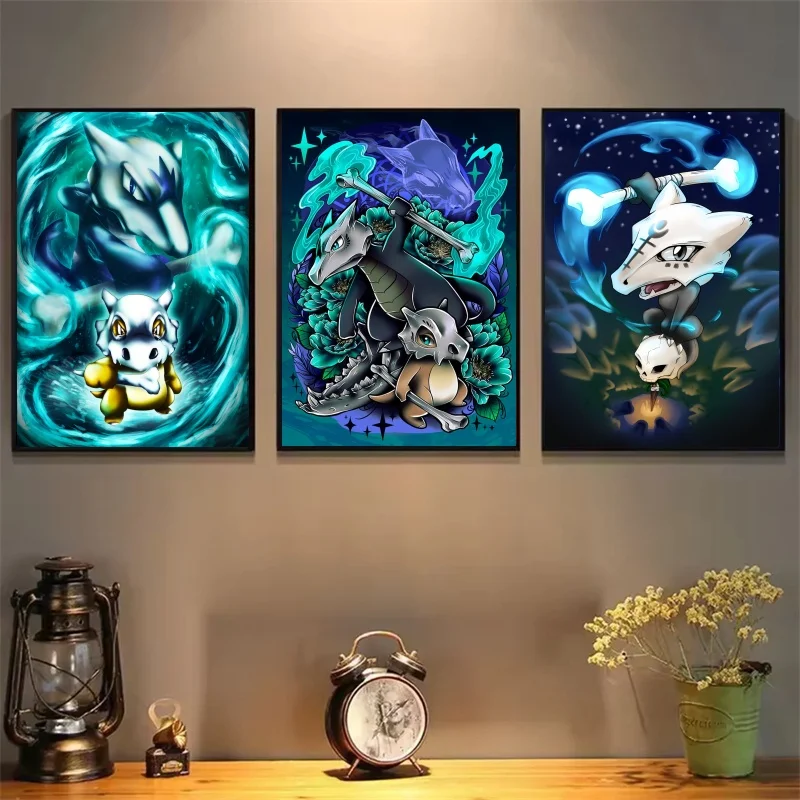 

Classic Pokemon Anime Peripherals Kawaii Pikachu Poster Kids Bedroom Decoration Art Watercolor Pictures Canvas Painting Cuadros