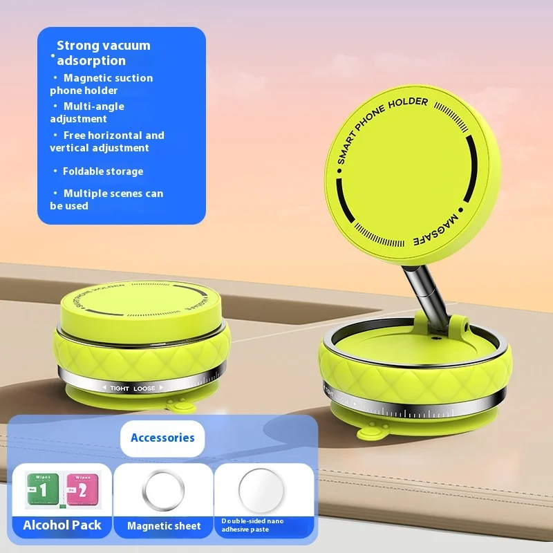 

Magnetic Mobile Phone Holder Can Be Folded And Rotated. Multi-Scene Ultra-Stable Vacuum Mobile Phone Desktop Holder.