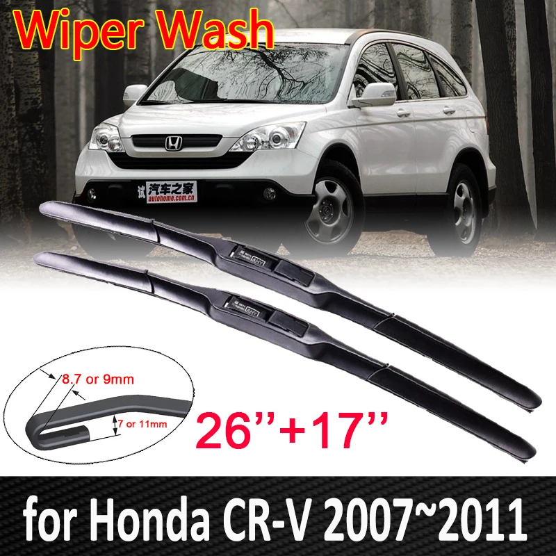 สำหรับ Honda CR-V CRV 2007 2008 2009 2010 2011รถใบปัดน้ำฝนกระจกหน้าต่างด้านหน้ากระจกหน้ารถรถอุปกรณ์เสริมสติกเกอร์