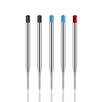 Recharges de stylo tactique en métal, 5 pièces, recharges d'encre Gel de remplacement pour stylo à bille rétractable, papeterie scolaire et de bureau Parker