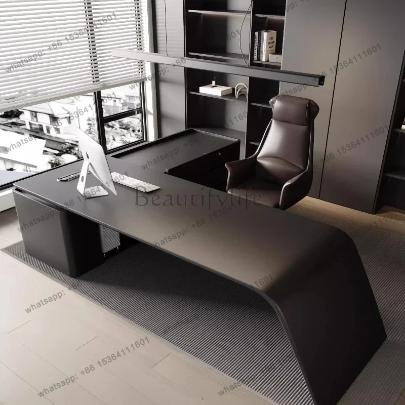 Nordic With Drawers boss computer desk high-end atmospheric office desk Luxury study Gaming desk