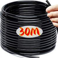 10/20/30m Garden Watering Hose 4/7mm Adjustable Black Distribution Tubing Irrigation Drip Hoses Greenhouse Watering System Tools