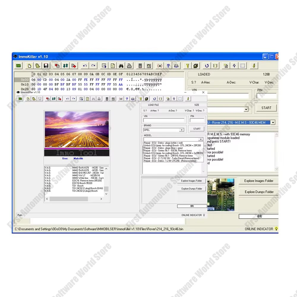 ImmoKiller V1.10 New IMMO Off Software v1.1 Immo Killer ECU Programmer Tool for Car Repairing Passing Virigining the Immobilizer