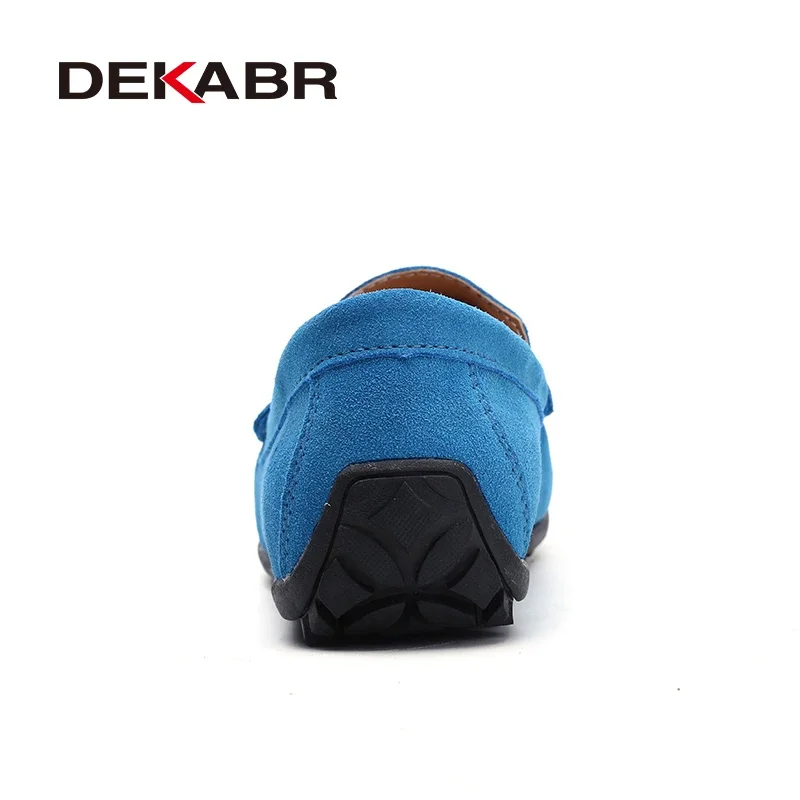 DEKABR Brand Fashion Summer Style Soft Loafers Genuine Leather High Quality Flat Casual Shoes Breathable Men Flats Driving Shoes