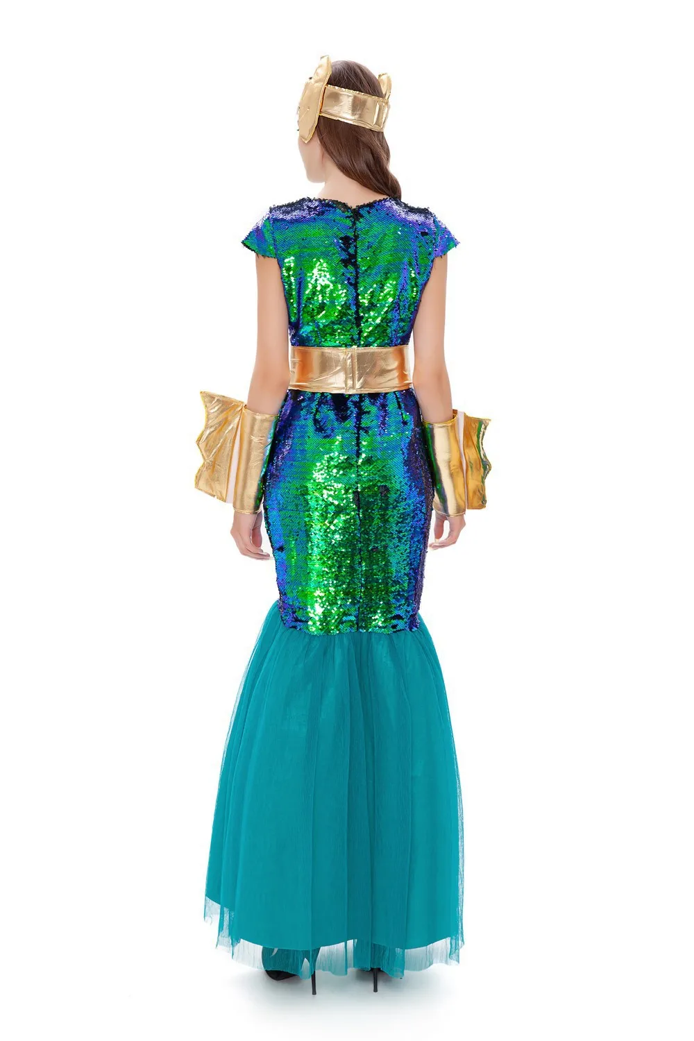 زي تنكري للهالوين على شكل ساحرة البحر ناجا، إلهة الأساطير الرومانية، فستان إلهة البحر للنساء والشابات من سن 8 إلى 25 عامًا #1