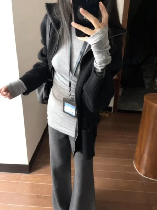 ay Long Sve T-irt レディース 2025年新作 冬用インナー/アウター スリムフィット ベースレイヤー 日常使い 通気性 快適