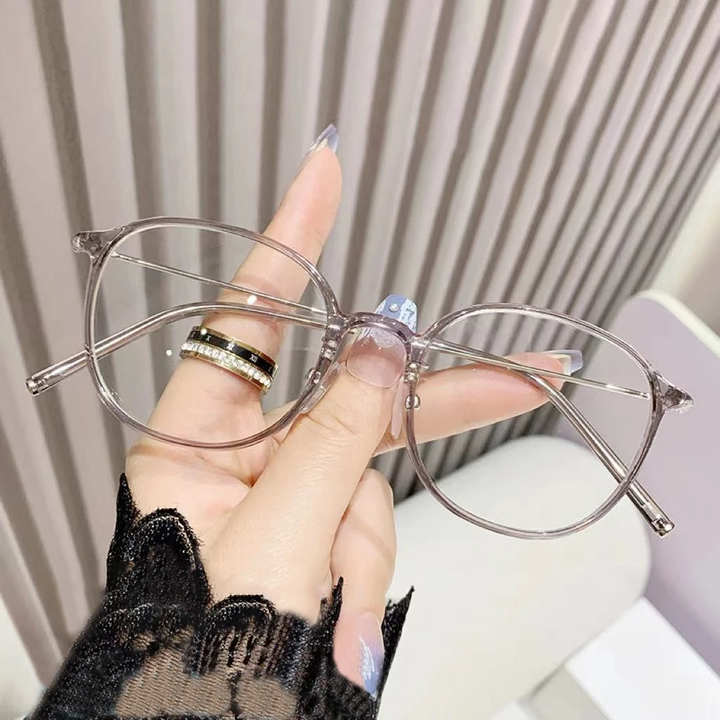 Presbyopie-Brille mit PC + Metallrahmen, runde Schildpatt-Anti-Blaulicht-Brille, 0 Grad, kann zur Dekoration verwendet werden – Detail 2