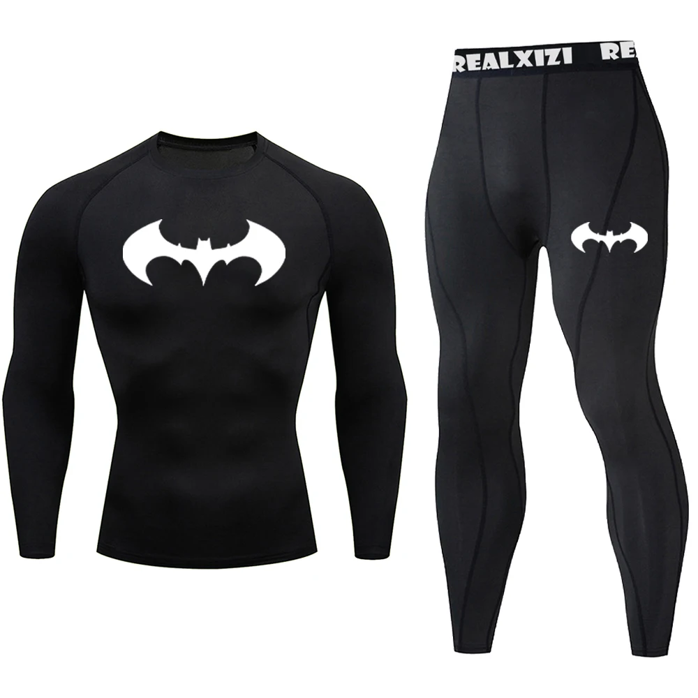 Rashguard Workout Gym Clothing Sportswear Training Fitness Tracksuit Men's Sport Compression Suit Running Set Boxing Shorts