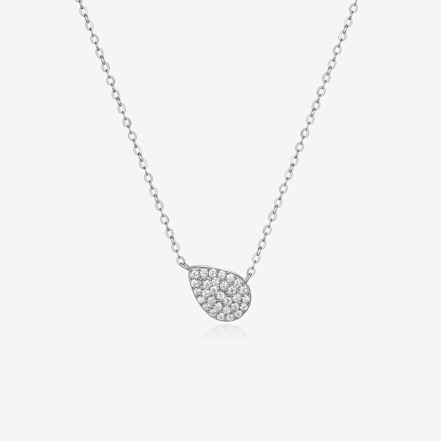 VEWANT 925 Silver Solid Oval Pear Pendant Long Chain Luxury Fine Jewelry 2023 Wedding Jewels