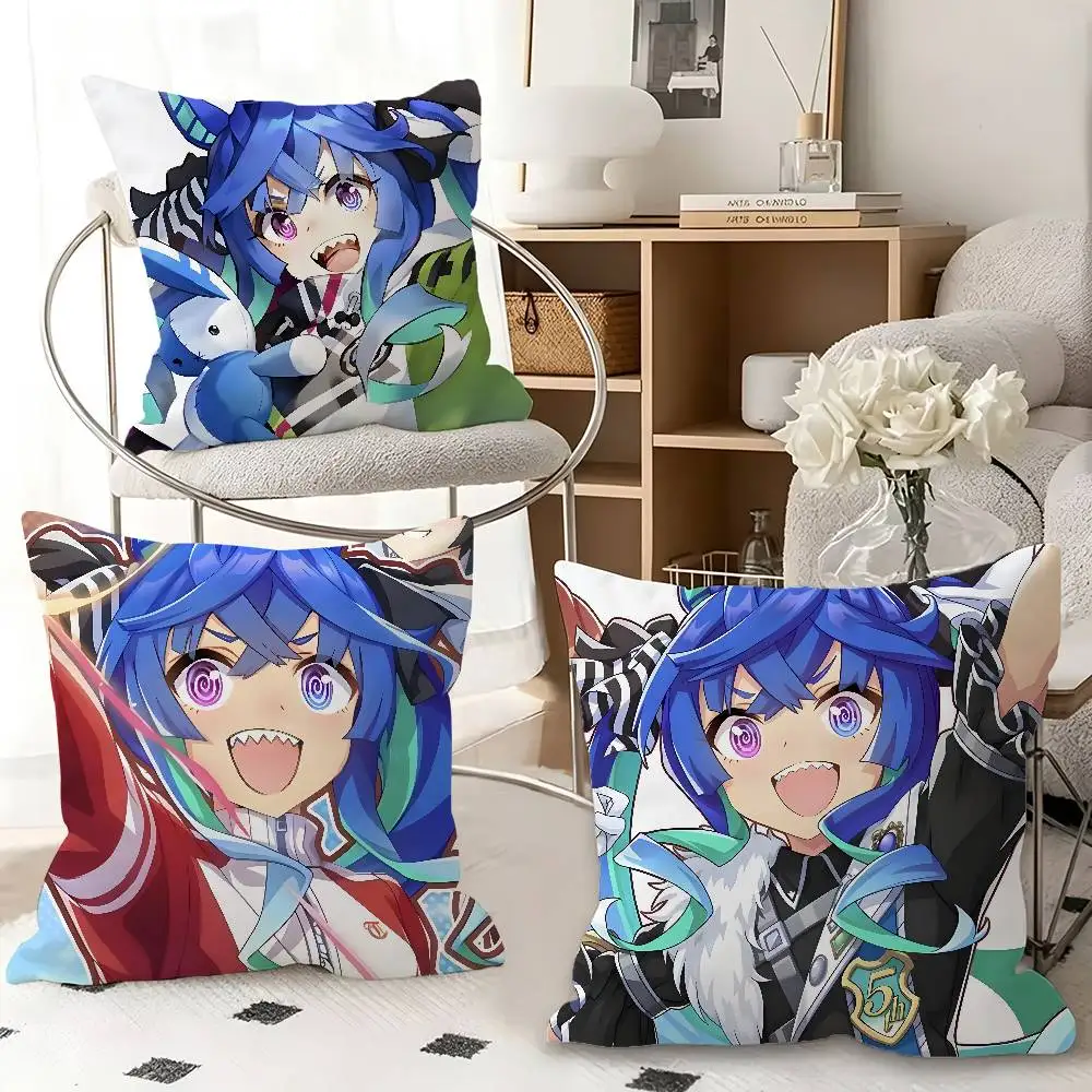 1pc Twin Turbo Anime Characters Pillow Case Fashion Square Pillowcase Bedroom Sofa Room Ins Decoration Leisure