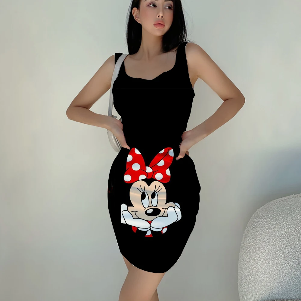 

New Women's Summer Casual Sleeveless Sexy Tight Dress Slim Comfortable Fashion Women's Cartoon Print Dress