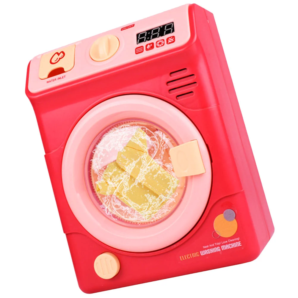 

Simulation Washing Machine Mini Toys Plaything Puzzle Pink Model Child Power Washer