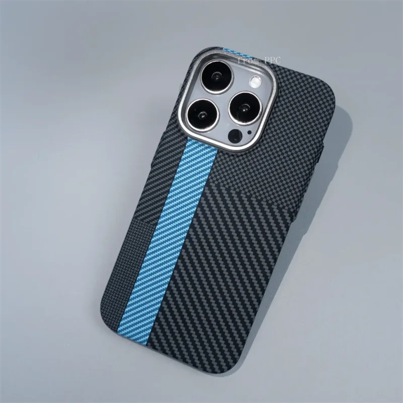 MagSafe Cover 16 Pro Case for iPhone 15 16Pro Pro Max Carbon Color Hard PC Shell Camera Lens Alloy Shields Armor Geometric Funda