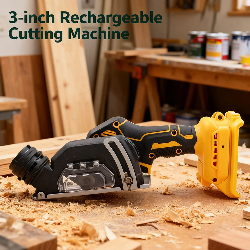 

Cordless Mini Cutter Lithium-ion Battery-powered Cutting Machine Portable Circular Saw Wood Saw Grinder(Battery Not Included)