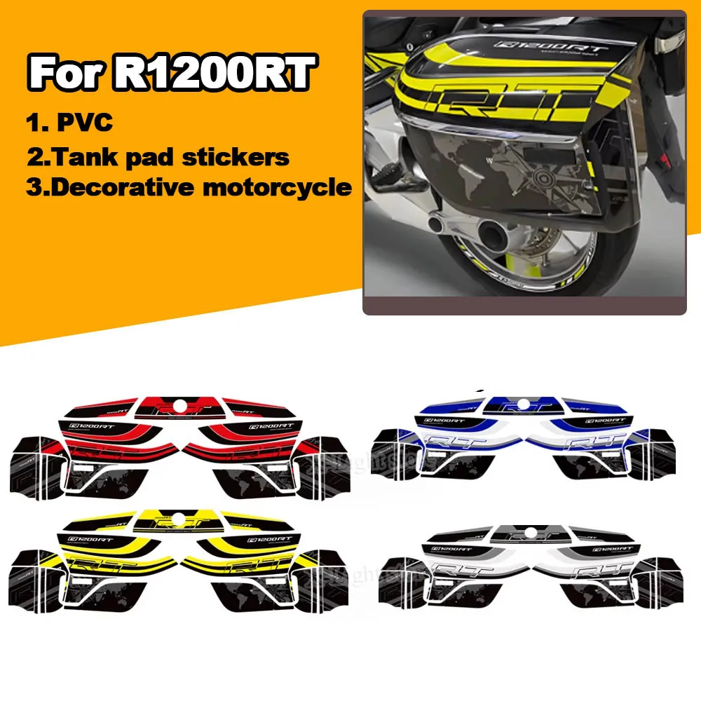 

Motorcycle Tank pad stickers protection decals Luggage case stickers PVC kit For BMW R1200RT R 1200 RT