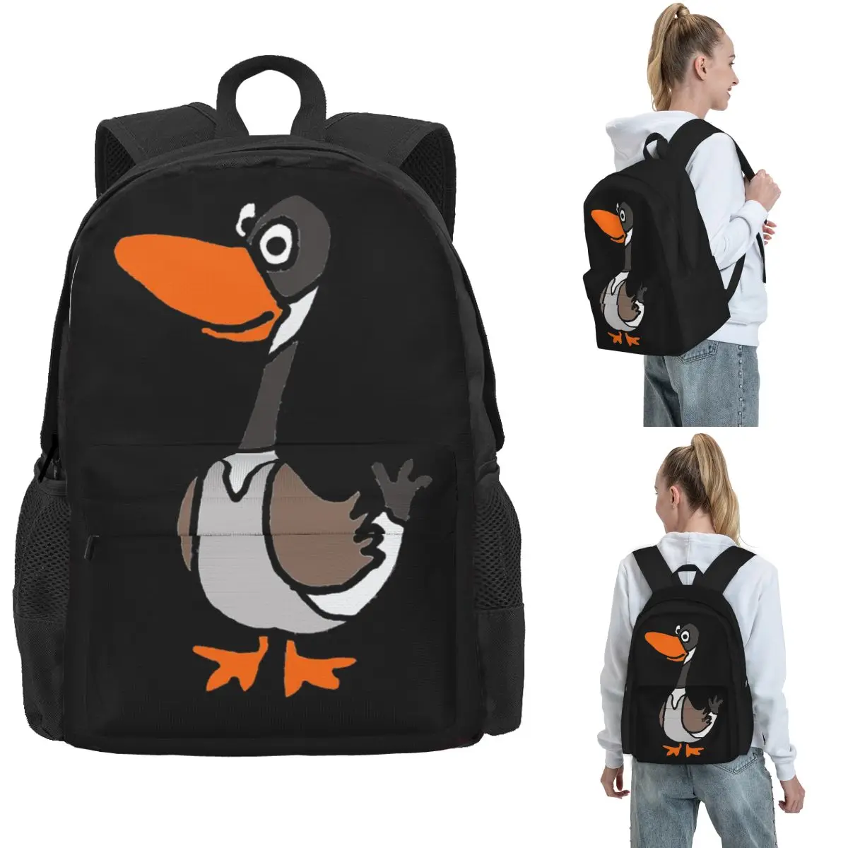 Mallard Duck Cartoon-Rucksack, heißer Verkauf, Tagesrucksack, große Kapazität, Kinder-Büchertasche, Schultasche, Umhängetaschen für Männer und Frauen