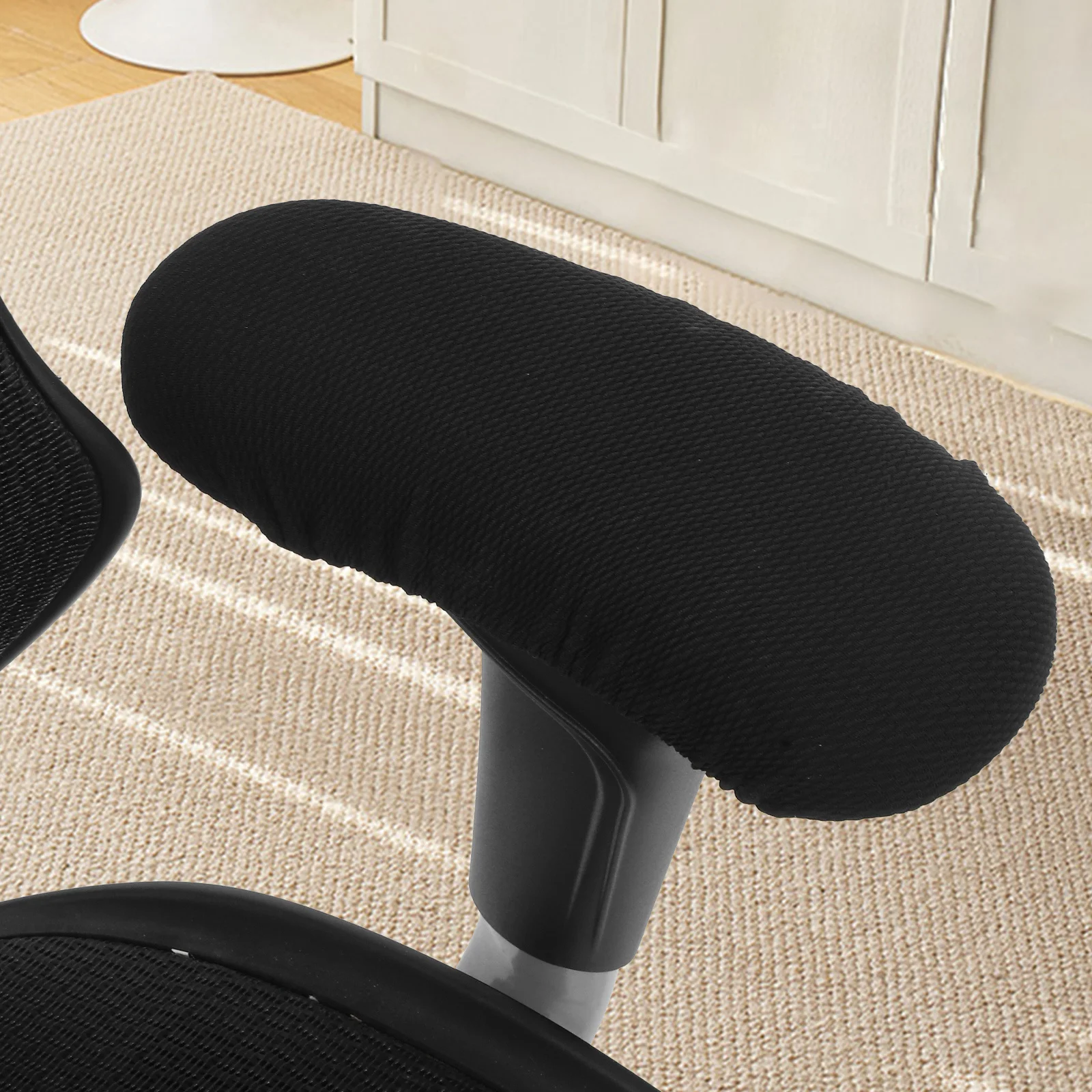 

2pcs Office Chair Arm Rest Cover Thickened Elastic Stretchable Polyester Armrest Pad Machine Washable For Home Office Use