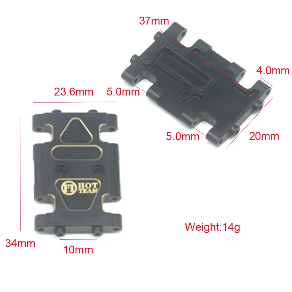 チタン LCG シャーシフレーム、シャーシリンク、ドライブシャフト、ハンガービーム、真鍮製スキッドプレートセット付き、Axial SCX24 1/24 RCパーツ用