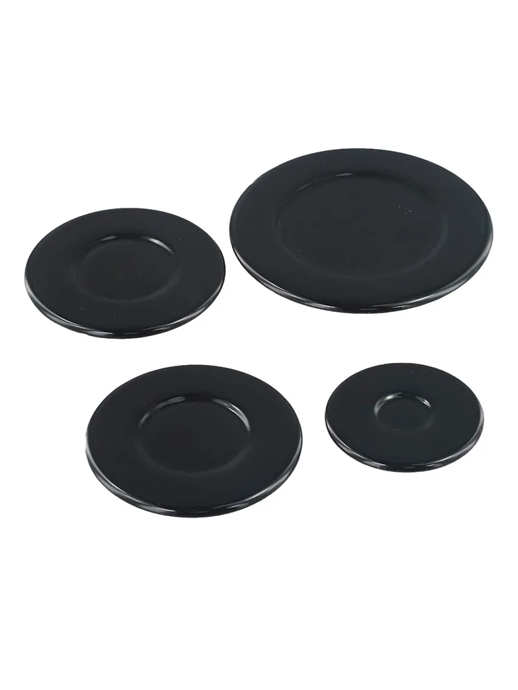 4 Pcs Burner Cap Set for Cooker Hobs Compatible with Various Medium Gas Burners for Better Cooking Performance