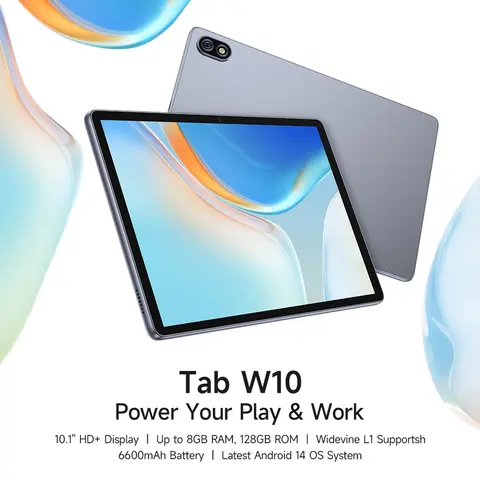 Ulefone Tab W10 WiFi Tablet PC Gift Pack Version 4GB+128GB 10.1 inch Android 14 6600mAh Unisoc T606 Octa Core Tablet