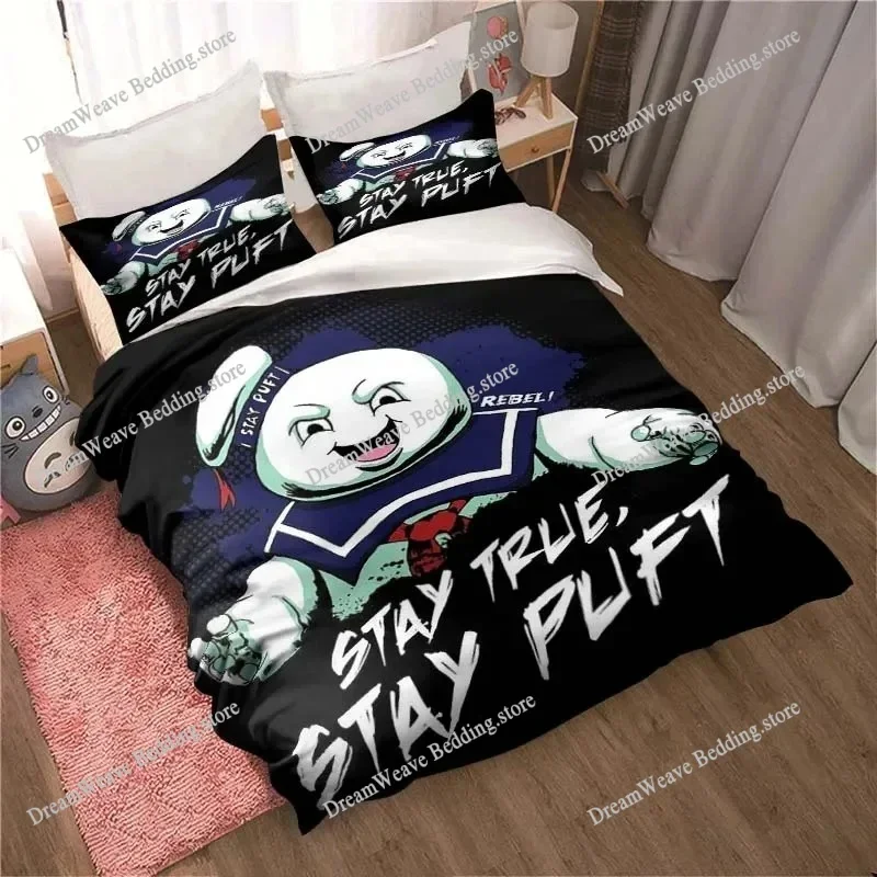 

Cartoon Ghostbusters Duvet Cover Pillowcase Bedding Set Adult Boys Girls Bedroom Decoration Children Gift Single Double Size