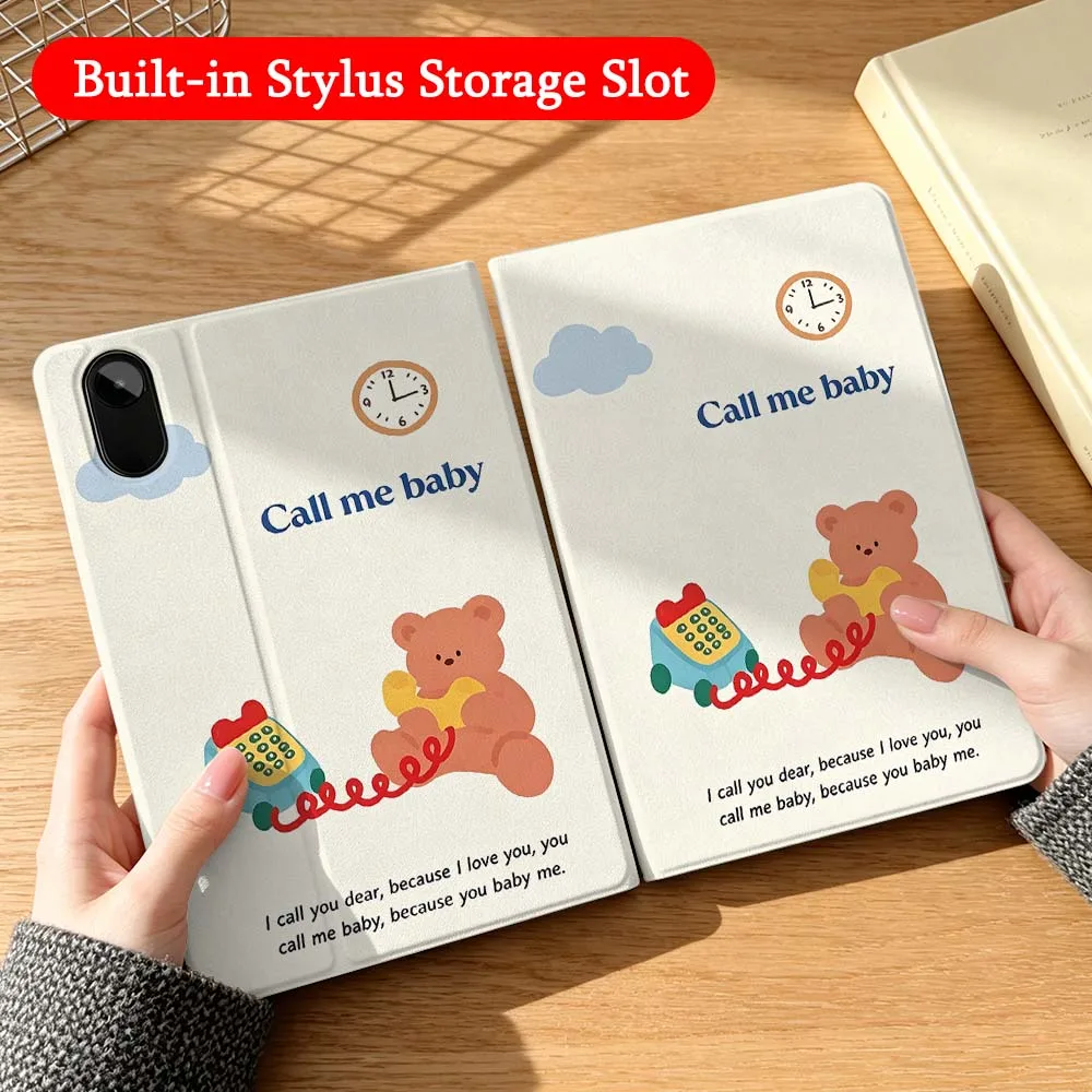 

Cartoon Bear Art For Xiaomi Poco Redmi K Pad 5 6 7 7S 8 Mini SE Pro 11 12.1 12.5 11.2 14 8.8 inch Foldable Tablet Case