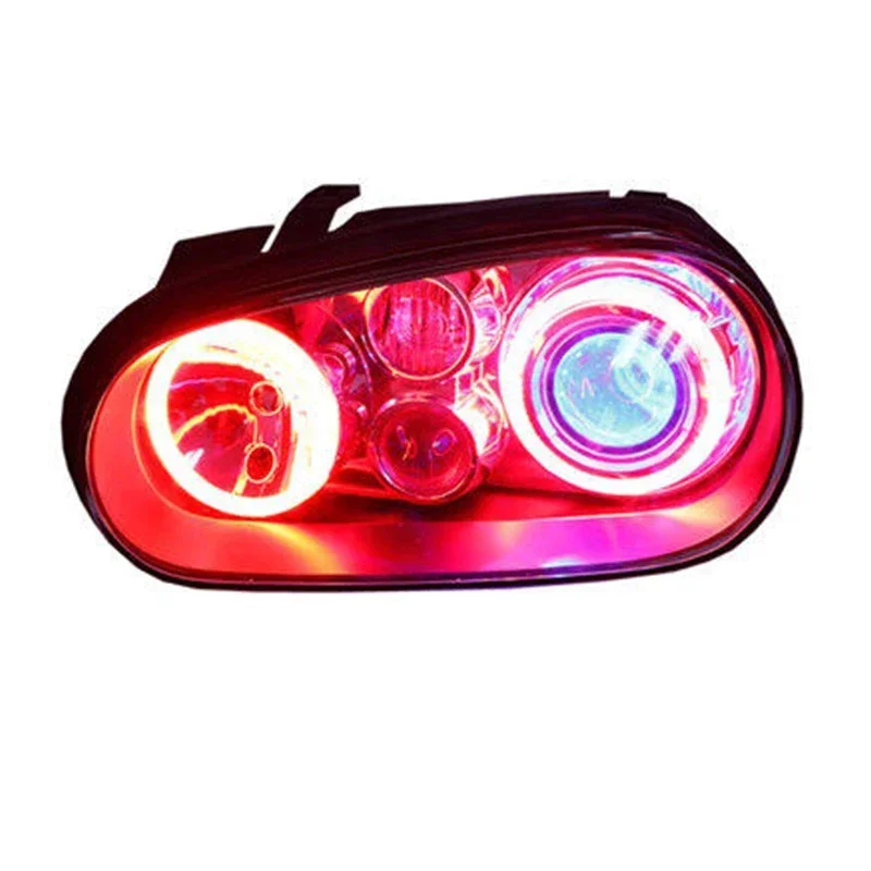 Headlight Assembly Modified with Daytime Running Light LED Lamp Laser Dual Lens Hatchback Fitment 2002-2008