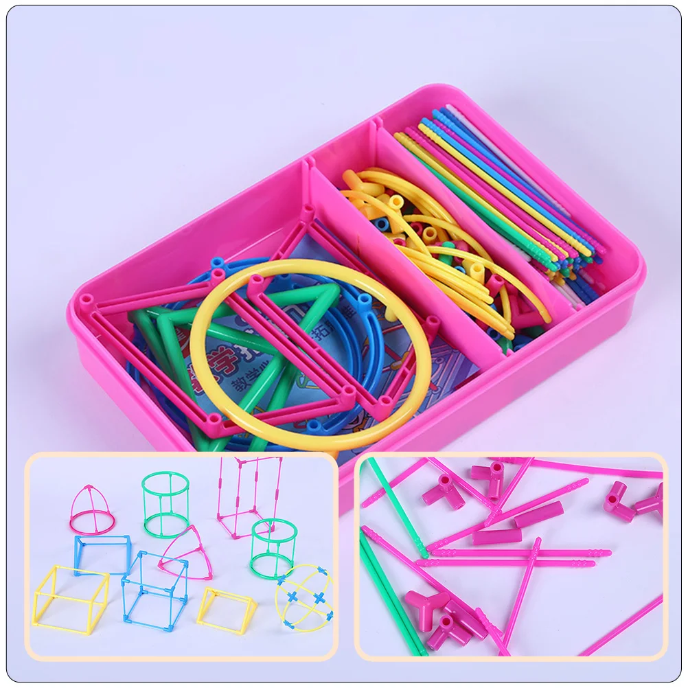 

Mathematical Geometric Figure Frame Toys Pupil Playthings Kids Plastic Patterning Educational